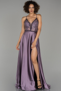 Abendkleid Lang Satin Lavendel ABU1300