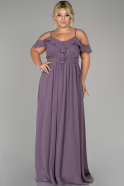 Abendkleid für Schwangere Lang Lavendel ABU1448