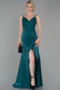 Abendkleid im Meerjungfrau-Stil Lang Smaragdgrün ABU1607