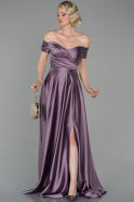 Abendkleid Lang Satin Lavendel ABU1608