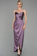 Abendkleid im Meerjungfrau-Stil Lang Satin Lavendel ABU1609