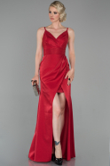 Abendkleid im Meerjungfrau-Stil Lang Rot ABU1607