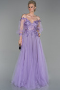 Abendkleid Lang Lavendel ABU1579