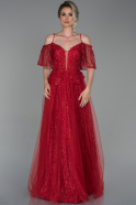 Designer Abendkleid Lang Rot ABU1688