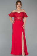 Abendkleid im Meerjungfrau-Stil Lang Rot ABU1530