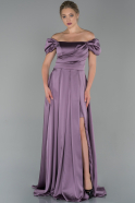 Abendkleid Lang Satin Lavendel ABU1716