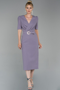 Abendkleid Midi Lavendel ABK991