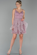 Abendkleid Mini Lavendel ABK1013
