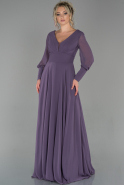 Abendkleid Lang Chiffon Lavendel ABU1797