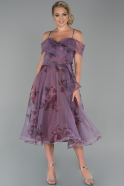 Abendkleid Midi Lavendel ABK1066