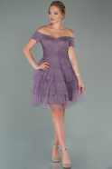 Lavendel Abendkleid Kurz ABK974