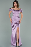Lavendel Abendkleid Satin Lang ABU1885