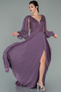 Abendkleid Lang Chiffon Lavendel ABU1942