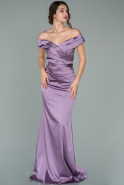 Abendkleid Lang Satin Lavendel ABU1943