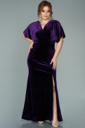 Kleider in Großen Größen Lang Samt Violette ABU1968