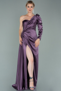 Abendkleid Lang Satin Lavendel ABU2038