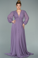 Kleider in Großen Größen Lang Chiffon Lavendel ABU1987