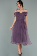 Abendkleid Midi Lavendel ABK1068