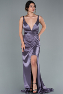 Abendkleid im Meerjungfrau-Stil Lang Satin Lavendel ABU1255