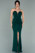 Abendkleid im Meerjungfrau-Stil Lang Smaragdgrün ABU2113