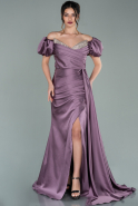 Abendkleid Lang Satin Lavendel ABU2135