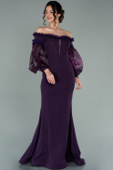 Abendkleid im Meerjungfrau-Stil Lang Violette ABU2148