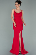 Abendkleid im Meerjungfrau-Stil Lang Rot ABU2160