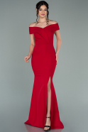 Abendkleid im Meerjungfrau-Stil Lang Rot ABU2170