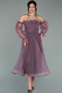 Abendkleid Midi Lavendel ABK971