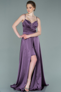 Abschlusskleid Lang Satin Lavendel ABU2262