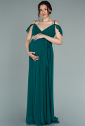 Smaragdgrün Abendkleid Für Schwangere Lang ABU756