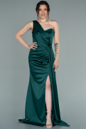 Smaragdgrün Abendkleid İm Meerjungfrau-Stil Satin Lang ABU2221