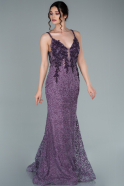 Abendkleid im Meerjungfrau-Stil Lang Lavendel ABU2277