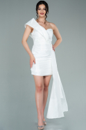 Abendkleid Kurz Weiß ABK1365