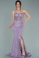 Lavendel Abendkleid İm Meerjungfrau-Stil Lang ABU2279