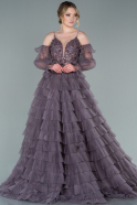 Designer Abendkleid Lang Lavendel ABU2328