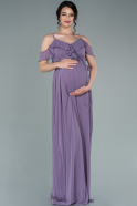 Abendkleid für Schwangere Lang Lavendel ABU744