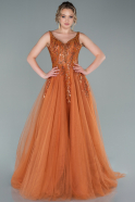 Orange Abendkleid Lang ABU2424