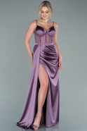 Lavendel Abendkleid Satin Lang ABU2130