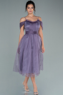 Abendkleid Midi Lavendel ABK1448