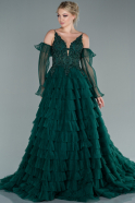 Designer Abendkleid Lang Smaragdgrün ABU2482