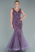 Lavendel Abendkleid İm Meerjungfrau-Stil Lang ABU2269