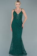 Smaragdgrün Abendkleid İm Meerjungfrau-Stil Lang ABU2277