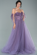 Abendkleid Lang Lavendel ABU2554