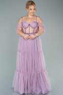 Kleider in Großen Größen Lang Lavendel ABU2546