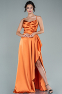 Orange Abendkleid Satin Lang ABU1843