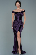 Violette Abendkleid İm Meerjungfrau-Stil Lang ABU2489