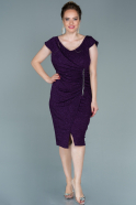 Abendkleid Midi Violett dunkel ABK1527