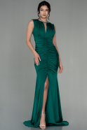 Abendkleid im Meerjungfrau-Stil Lang Smaragdgrün ABU2813