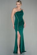 Abendkleid im Meerjungfrau-Stil Lang Smaragdgrün ABU2815